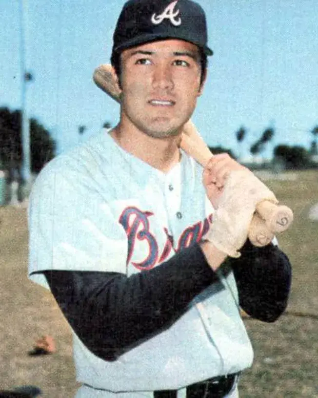MIKE LUM Atlanta Braves 1969 Away Majestic Throwback Baseball Jersey 