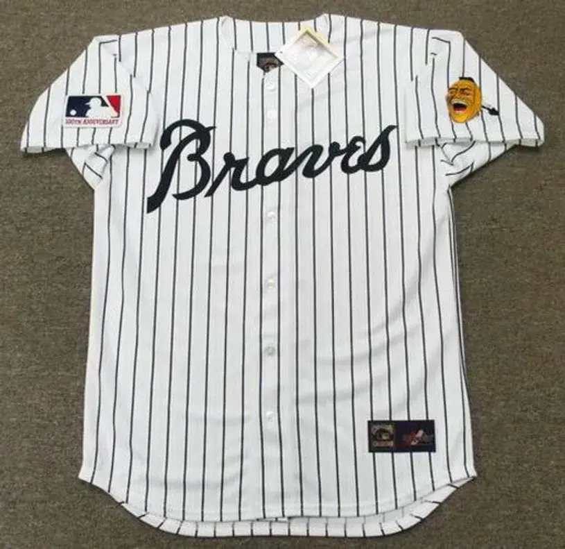 MIKE LUM Atlanta Braves 1969 Majestic Cooperstown Home Baseball Jersey