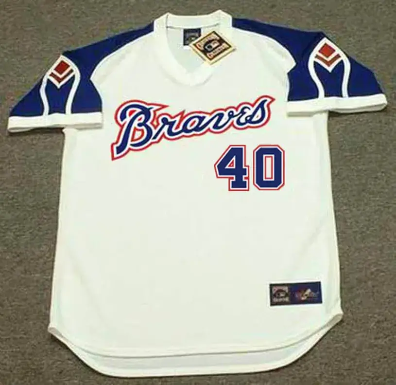 MIKE SOROKA Atlanta Braves 1970’s Home Majestic Throwback Baseball Jersey