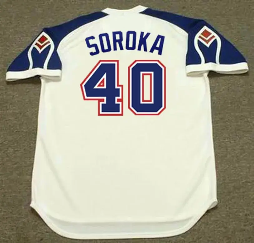 MIKE SOROKA Atlanta Braves 1970’s Home Majestic Throwback Baseball Jersey 