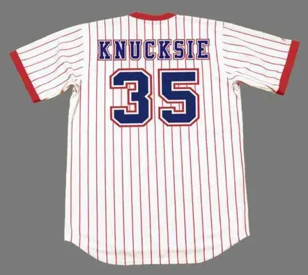 PHIL ‘KNUCKSIE” NIEKRO Atlanta Braves 1976 Home Majestic Throwback Baseball Jersey 