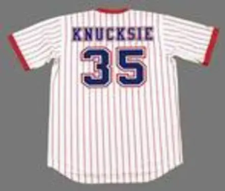 PHIL ‘KNUCKSIE” NIEKRO Atlanta Braves 1976 Home Majestic Throwback Baseball Jersey 