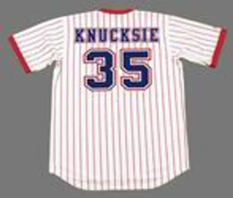 PHIL ‘KNUCKSIE” NIEKRO Atlanta Braves 1976 Home Majestic Throwback Baseball Jersey 
