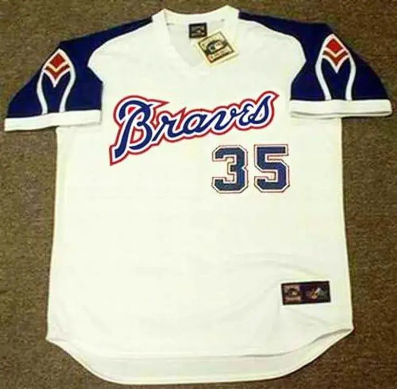 PHIL NIEKRO Atlanta Braves 1974 Majestic Cooperstown Throwback Baseball Jersey 