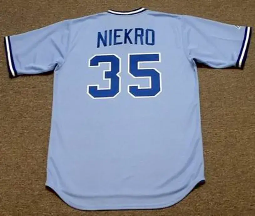 PHIL NIEKRO Atlanta Braves 1982 Majestic Cooperstown Throwback Baseball Jersey 