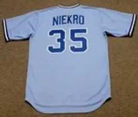 PHIL NIEKRO Atlanta Braves 1982 Majestic Cooperstown Throwback Baseball Jersey 