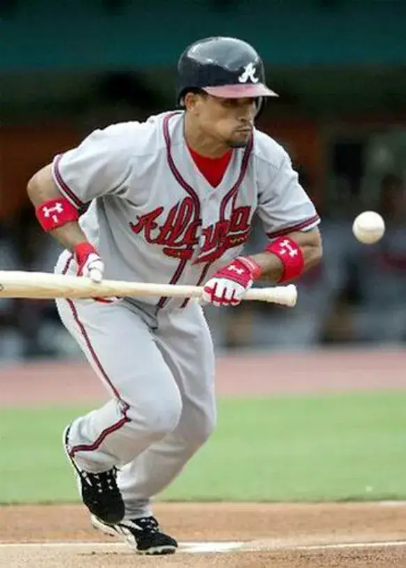 RAFAEL FURCAL Atlanta Braves 2003 Away Majestic Throwback Baseball Jersey 
