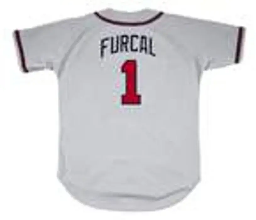 RAFAEL FURCAL Atlanta Braves 2003 Away Majestic Throwback Baseball Jersey 