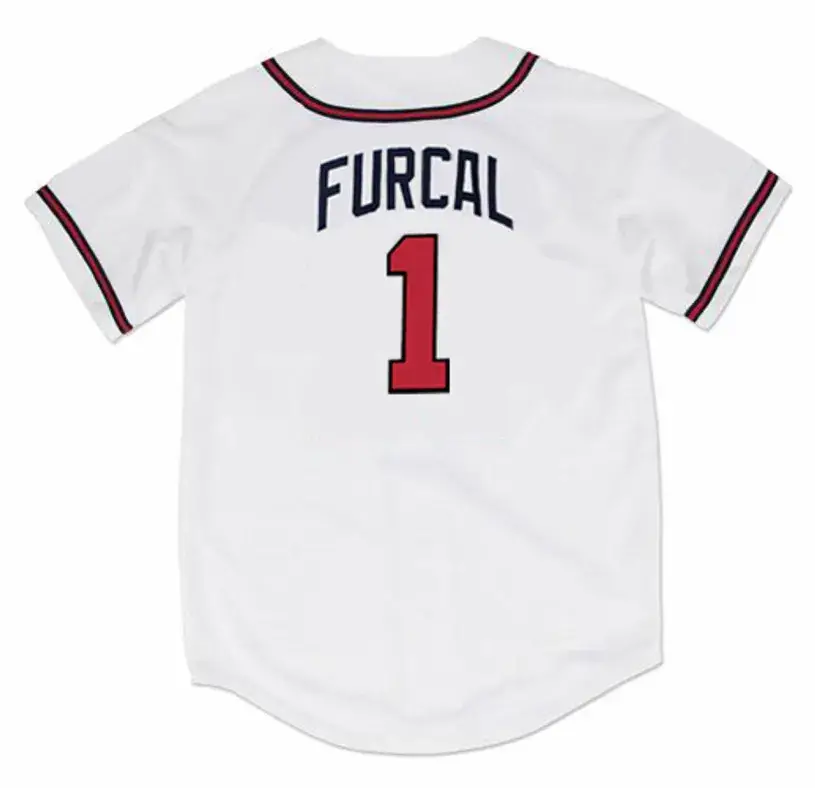 RAFAEL FURCAL Atlanta Braves 2003 Home Majestic Throwback Baseball Jersey 