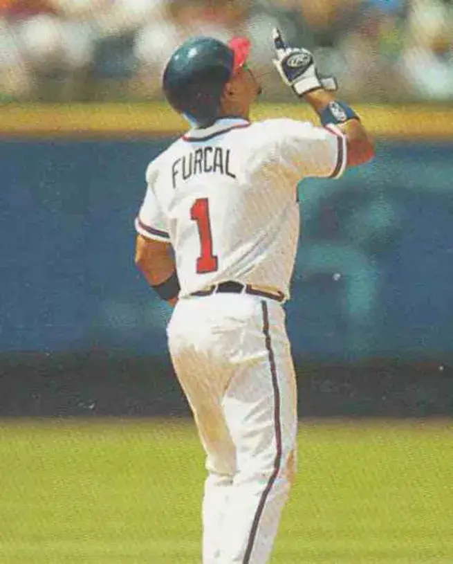 RAFAEL FURCAL Atlanta Braves 2003 Home Majestic Throwback Baseball Jersey 