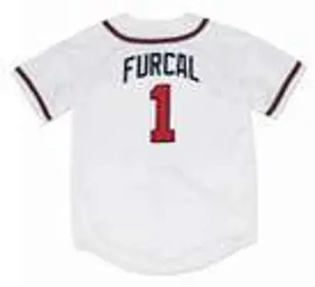 RAFAEL FURCAL Atlanta Braves 2003 Home Majestic Throwback Baseball Jersey 