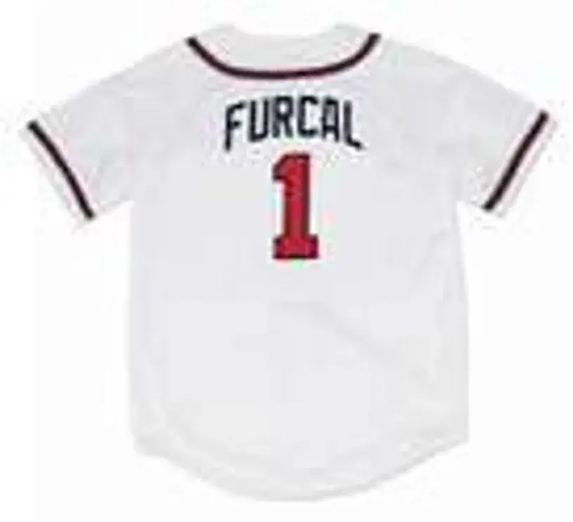 RAFAEL FURCAL Atlanta Braves 2003 Home Majestic Throwback Baseball Jersey 