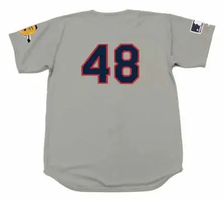 RALPH GARR Atlanta Braves 1969 Away Majestic Throwback Baseball Jersey 