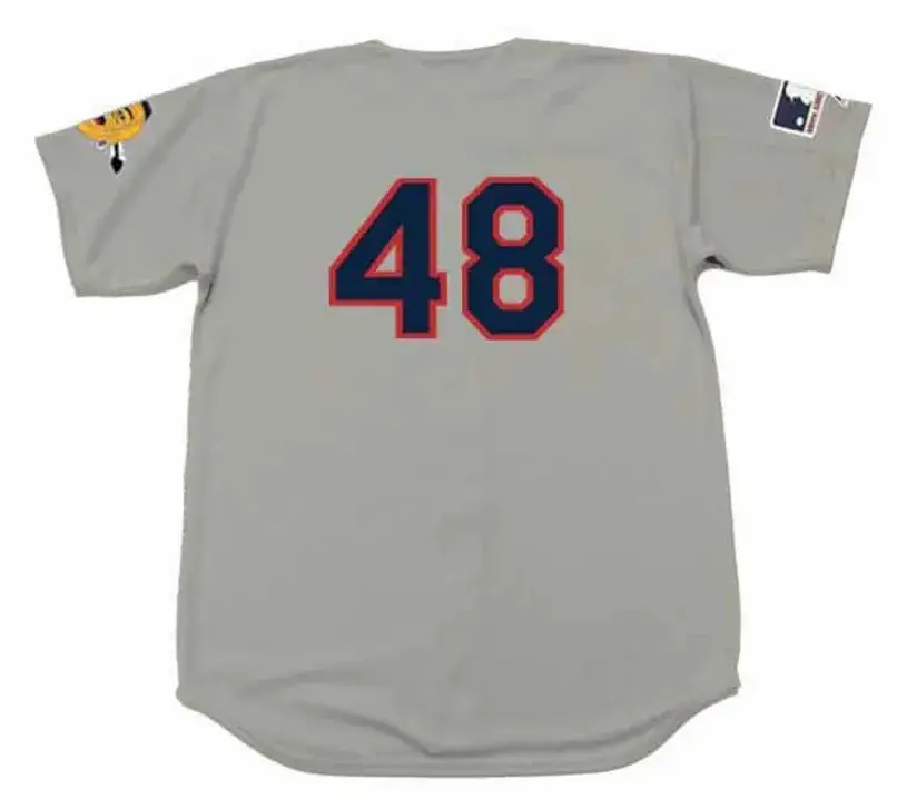 RALPH GARR Atlanta Braves 1969 Away Majestic Throwback Baseball Jersey 