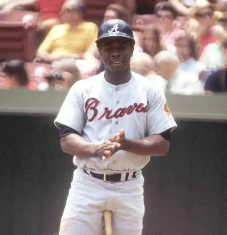 RALPH GARR Atlanta Braves 1969 Away Majestic Throwback Baseball Jersey 