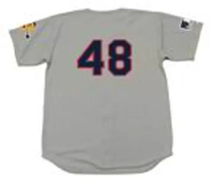 RALPH GARR Atlanta Braves 1969 Away Majestic Throwback Baseball Jersey 
