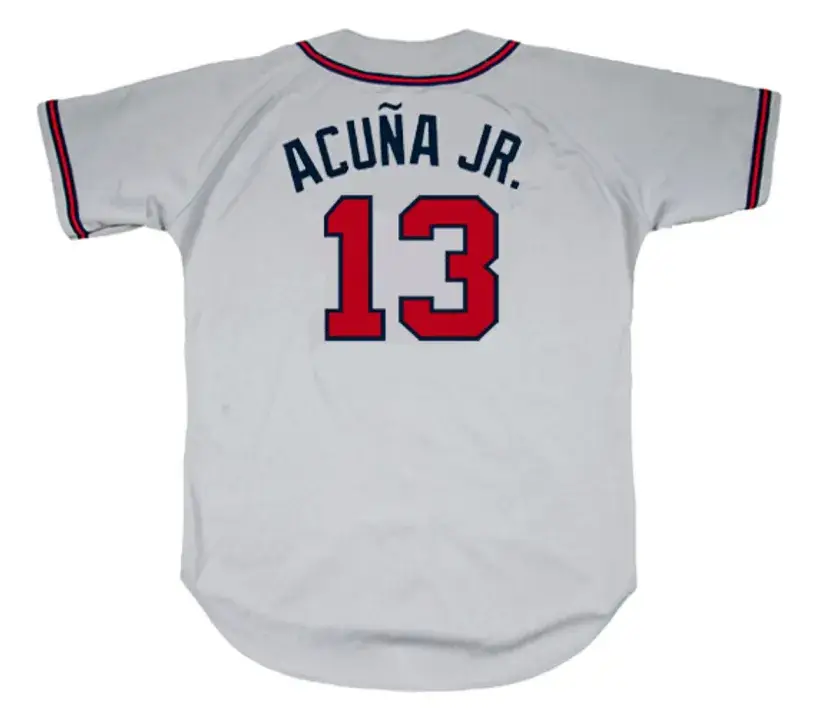 RONALD ACUNA JR.  Atlanta Braves 2018 Away Majestic Baseball Jersey 