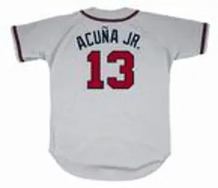 RONALD ACUNA JR.  Atlanta Braves 2018 Away Majestic Baseball Jersey 