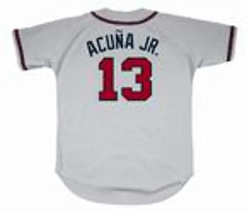 RONALD ACUNA JR.  Atlanta Braves 2018 Away Majestic Baseball Jersey 