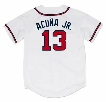 RONALD ACUNA JR.  Atlanta Braves 2018 Home Majestic Baseball Jersey 
