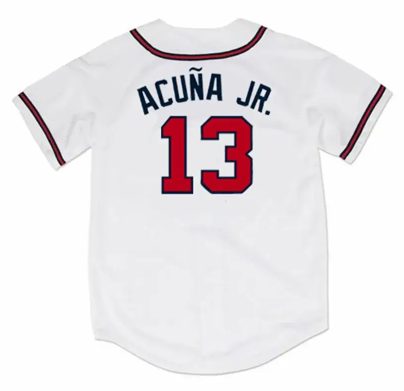 RONALD ACUNA JR.  Atlanta Braves 2018 Home Majestic Baseball Jersey 