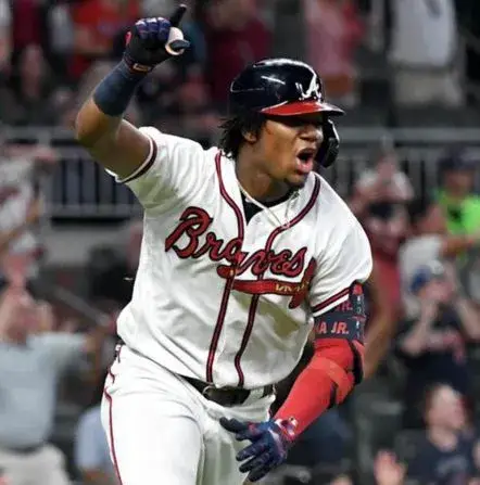 RONALD ACUNA JR.  Atlanta Braves 2018 Home Majestic Baseball Jersey 