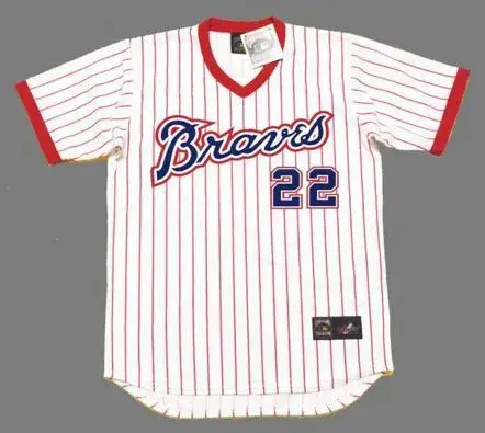 ROWLAND OFFICE Atlanta Braves 1978 Majestic Cooperstown Throwback Baseball Jersey 