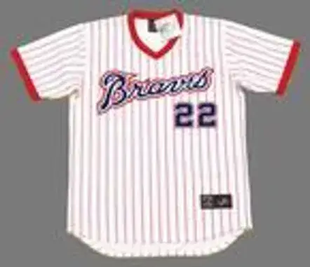 ROWLAND OFFICE Atlanta Braves 1978 Majestic Cooperstown Throwback Baseball Jersey 