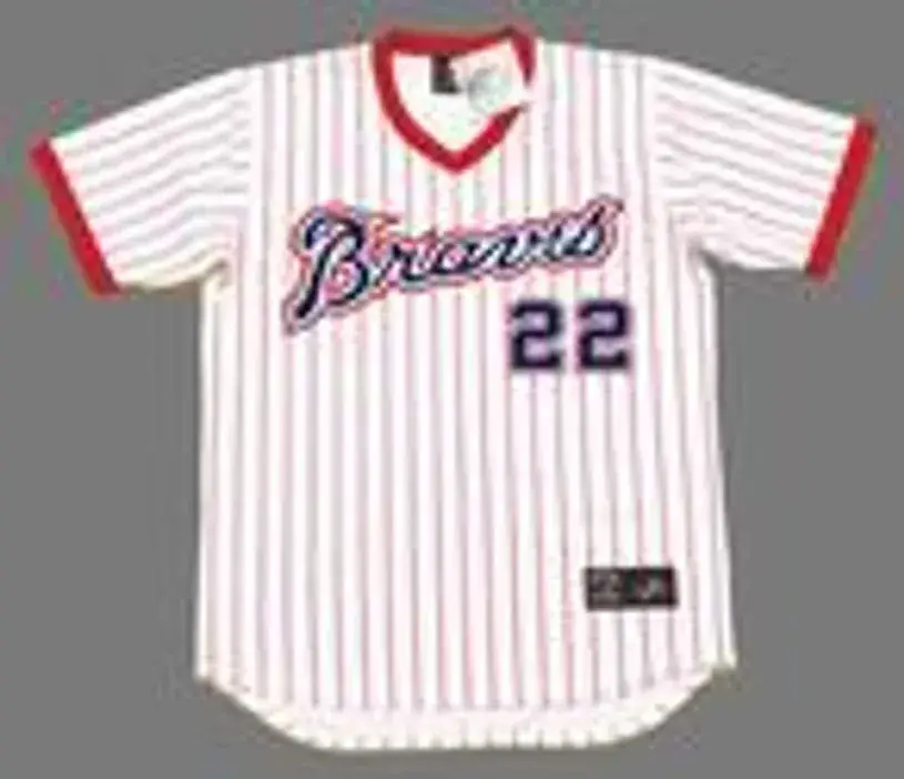 ROWLAND OFFICE Atlanta Braves 1978 Majestic Cooperstown Throwback Baseball Jersey 