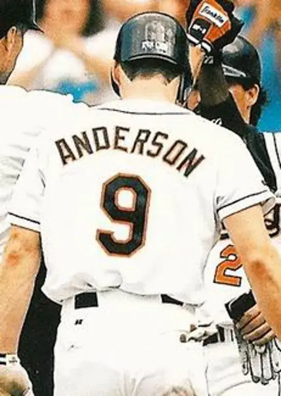 BRADY ANDERSON Baltimore Orioles 1996 Majestic Throwback Baseball Jersey 