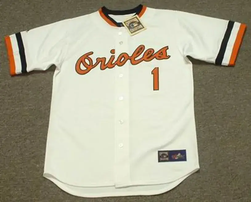 BRIAN ROBERTS Baltimore Orioles 1980’s Majestic Cooperstown Throwback Jersey