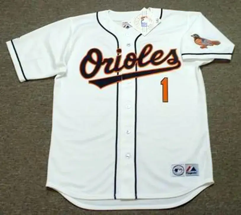 BRIAN ROBERTS Baltimore Orioles 2001 Majestic Throwback Baseball Jersey