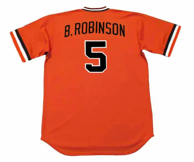 BROOKS ROBINSON Baltimore Orioles 1975 Majestic Cooperstown Baseball Jersey