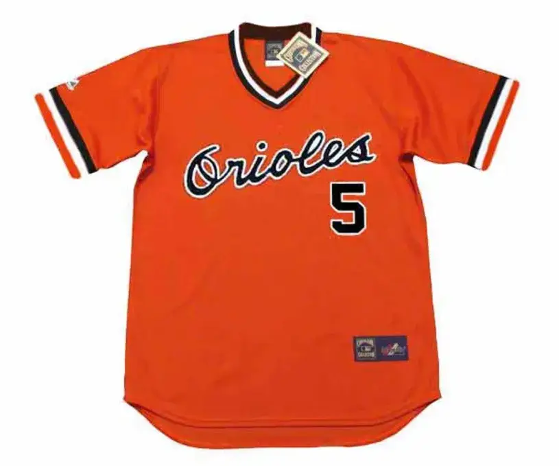 BROOKS ROBINSON Baltimore Orioles 1975 Majestic Cooperstown Baseball Jersey 