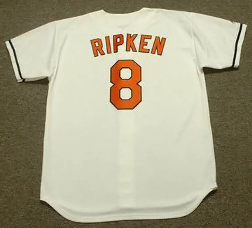 CAL RIPKEN Jr. Baltimore Orioles Majestic Home Throwback Baseball Jersey 