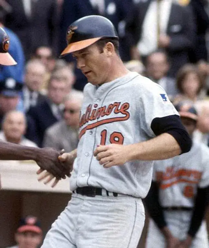 DAVE McNALLY Baltimore Orioles 1969 Majestic Cooperstown Away Baseball Jersey 