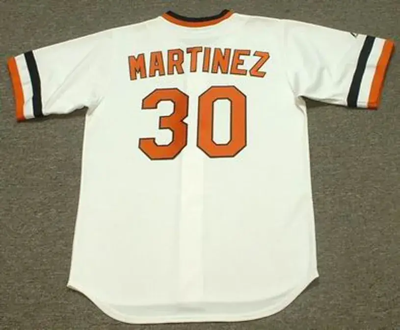 DENNIS MARTINEZ Baltimore Orioles 1983 Majestic Cooperstown Throwback Jersey 