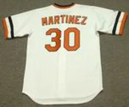 DENNIS MARTINEZ Baltimore Orioles 1983 Majestic Cooperstown Throwback Jersey 