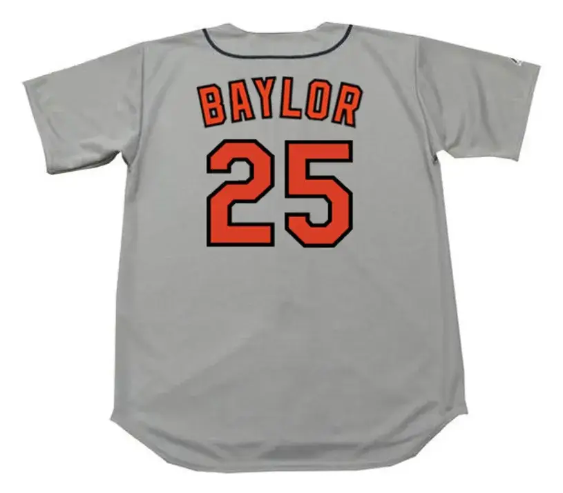 DON BAYLOR Baltimore Orioles 1970 Majestic Cooperstown Away Baseball Jersey 