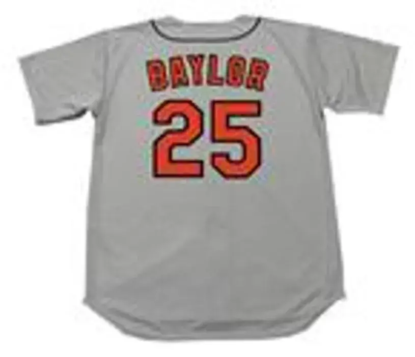 DON BAYLOR Baltimore Orioles 1970 Majestic Cooperstown Away Baseball Jersey 