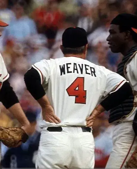 EARL WEAVER Baltimore Orioles 1969 Majestic Cooperstown Home Baseball Jersey 