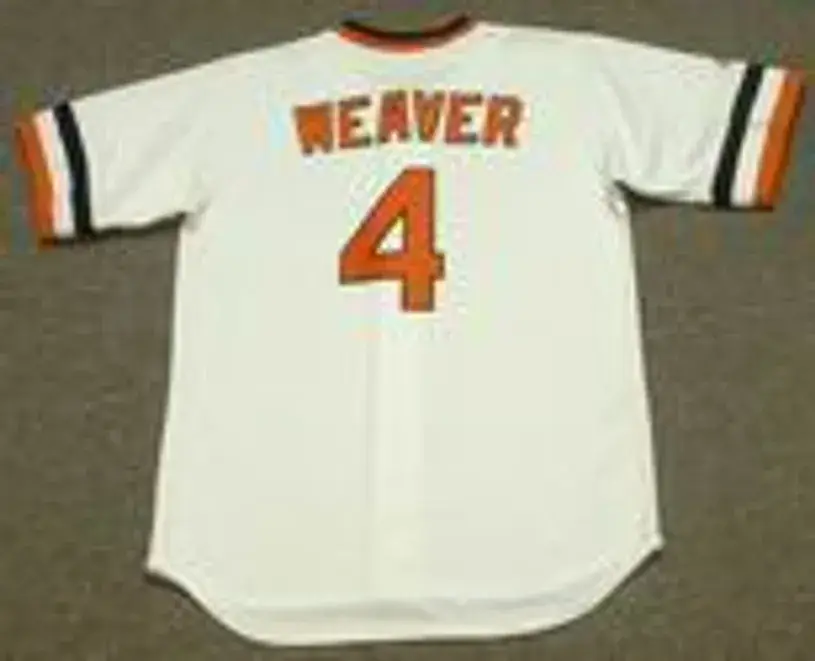 EARL WEAVER Baltimore Orioles 1982  Majestic Cooperstown Throwback Baseball Jersey 