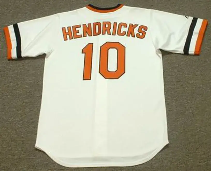 ELROD HENDRICKS Baltimore Orioles 1974 Majestic Cooperstown Throwback Jersey 