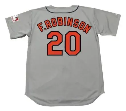 FRANK ROBINSON Baltimore Orioles 1969 Majestic Cooperstown Away Baseball Jersey 
