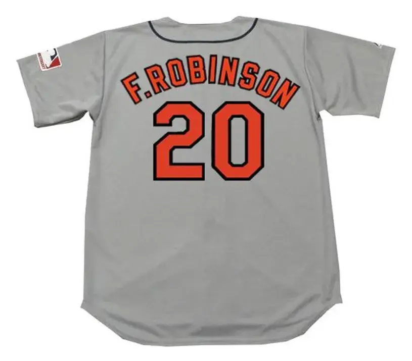 FRANK ROBINSON Baltimore Orioles 1969 Majestic Cooperstown Away Baseball Jersey 