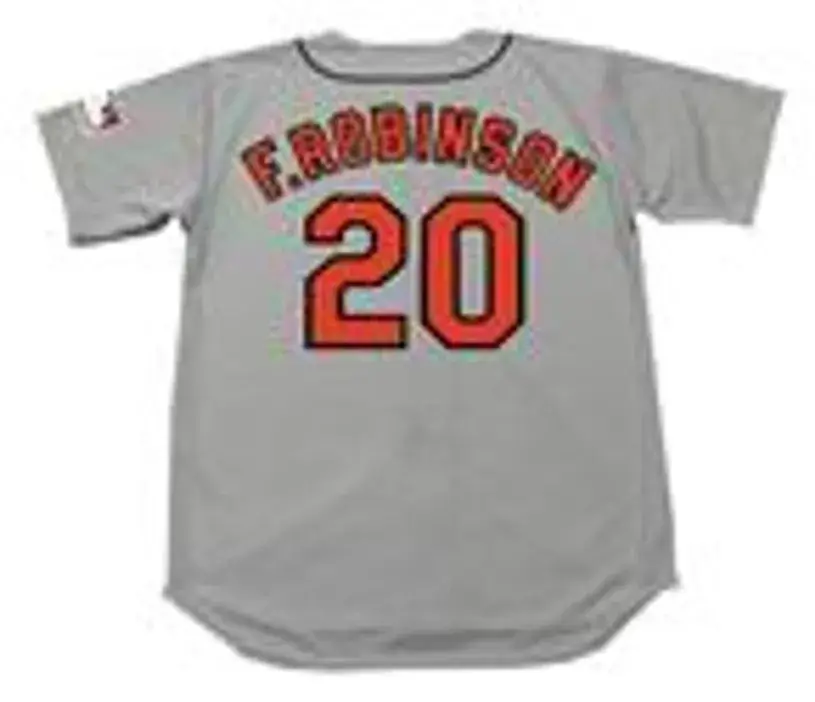 FRANK ROBINSON Baltimore Orioles 1969 Majestic Cooperstown Away Baseball Jersey 