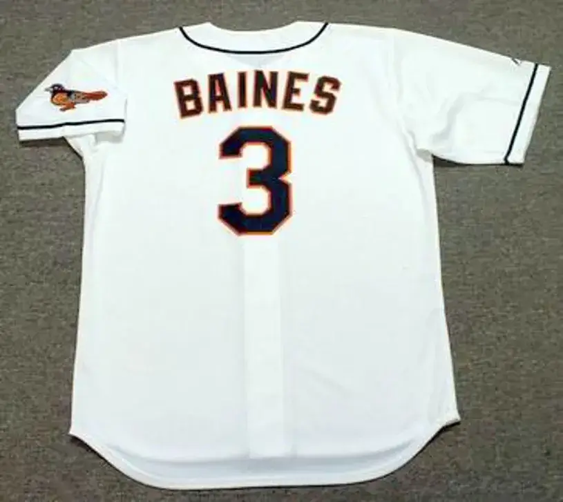 HAROLD BAINES Baltimore Orioles 1995 Majestic Throwback Baseball Jersey 