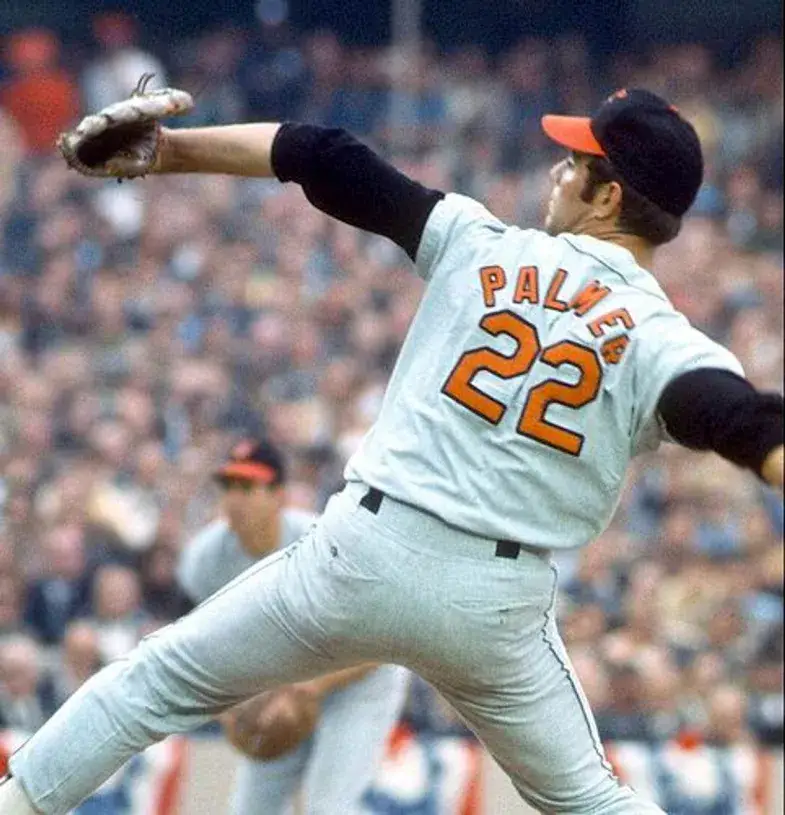 JIM PALMER Baltimore Orioles 1969 Majestic Cooperstown Away Baseball Jersey 