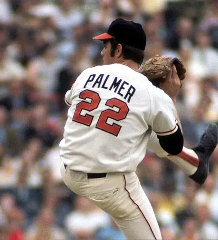 JIM PALMER Baltimore Orioles 1969 Majestic Cooperstown Home Baseball Jersey 