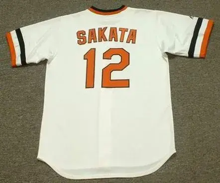 LENN SAKATA Baltimore Orioles 1983 Majestic Throwback Baseball Jersey 